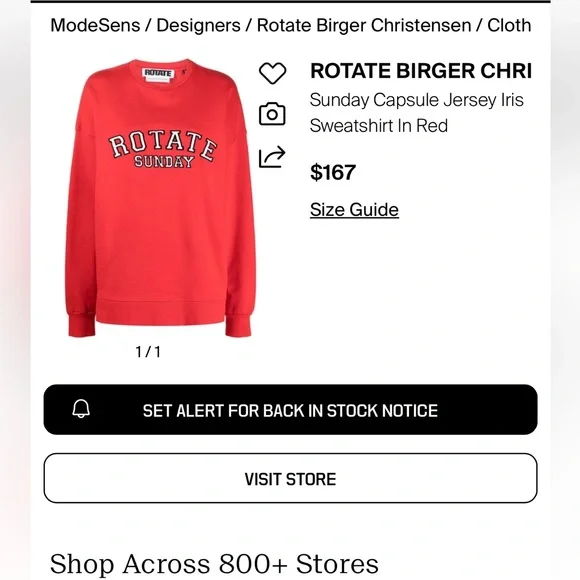 ❤️ ROTATE SUNDAY
Iris logo-embroidered organic cotton-jersey sweatshirt like NEW - Picture 7 of 17